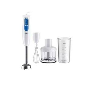 Blender de mana Braun MQ20236MWH, 600 W, 2 viteze, Toator 0.5 l, Pahar 0.6 l (Alb/Albastru) imagine