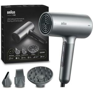 Uscator de par Braun HD 4.3 BRHD435E, 2200 W, 3 viteze, 3 intensitati temperatura, Functie ionica (Negru) imagine