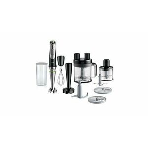 Blender de mana Braun Multiquick 9 MQ 9187XLI, 1200 W, Robot de bucatarie 2 l, Pahar cu capac 0.6 l, Tocator 0.5 l (Negru) imagine