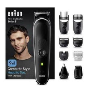 Aparat de tuns multifunctional 9 in 1 BRAUN MGK5410, acumulator, 100 min autonomie, Wet&Dry (Negru/Gri) imagine