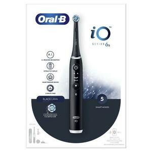 Periuta de dinti electrica Oral-B iO6 cu Tehnologie Magnetica si Micro-Vibratii, Inteligenta artificiala, Display led interactiv, Senzor de presiune Smart, Timer vizibil, 5 moduri, 1 capat, Trusa de calatorie (Negru) imagine