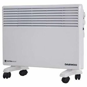 Convector incalzire DAEWOO DPH2000W, 2 trepte, 2000W, Roti, Termostat reglabil (Alb) imagine