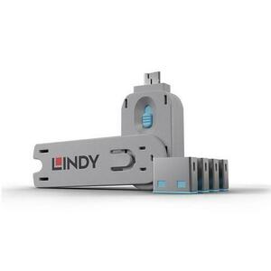 Adaptor Lindy LY-40452, USB Port Locks 4x, Albastru imagine