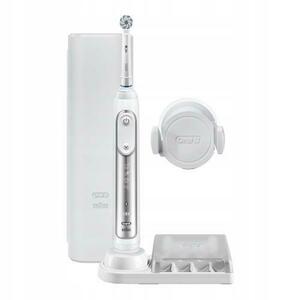 Periuta de dinti electrica Oral-B Genius 8000, Bluetooth, Senzor de presiune, Control viteza, Cronometru (Alb) imagine