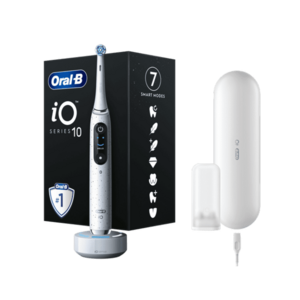 Periuta de dinti electrica Oral-B iO Series 10 Stardust, Bluetooth, Curatare 3D, Inteligenta artificiala, 7 moduri (Alb) imagine