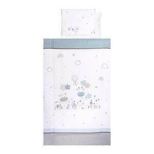 Set lenjerie pat 4 piese Lorelli Giraffe White, bumbac ranforce, 70 x 140 cm, 60 x 120 cm imagine