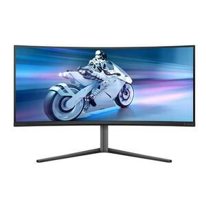 Monitor QD OLED Philips 34inch 34M2C6500/00, WQHD (3440 x 1440), HDMI, DisplayPort, Ecran curbat, 175 Hz, 0.03 ms (Negru) imagine