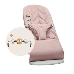 Balansoar BabyBjorn Bliss Dusty Pink cu aspect delicat de petala, tesatura matlasata, cu bara de jucarii inclusa imagine