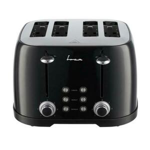 Prajitor de paine FRAM FTP-800BK, 1600W, capacitate 4 felii, 6 nivele de rumenire (Negru) imagine