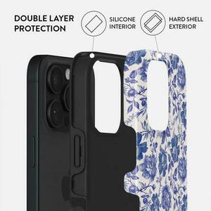 Husa Dual Layer Garden Stories Burga pentru iPhone 16 Pro, Albastru imagine