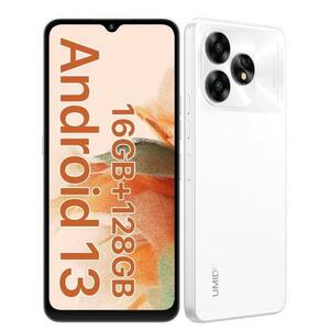 Telefon Mobil Umidigi A15C, Procesor Unisoc T606 Octa Core, IPS 6.7inch, 8GB RAM, 128GB Flash, Camera Tripla 48 + 8 + 5 MP, Wi-Fi, 4G, Dual Sim, Android (Alb) imagine