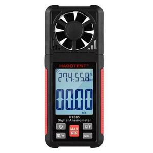 Anemometru digital Habotest HT605, Afisaj LCD, Masurare viteza vantului si temperatura, Negru imagine