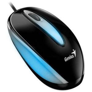 Mouse Optic Genius DX-Mini, iluminare RGB, Cu fir, 1000 dpi (Negru) imagine