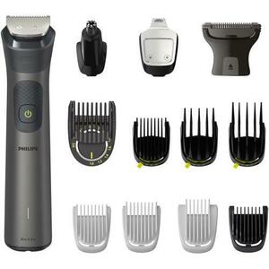 Aparat de tuns barba si parul 13 in 1 Philips Multigroom All in One MG7925/15, tehnologie BeardSense, lame din otel cu auto-ascutire, 26 setari de lungime, rezistent la apa, husa (Negru/Argintiu) imagine