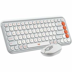 Kit tastatura si mouse Logitech Pop Icon Combo, Bluetooth, Layout US (Alb) imagine