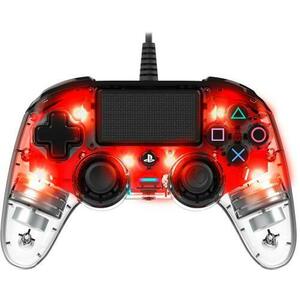 Controller Nacon Wired Illuminated Compact, pentru PS4 (Rosu) imagine