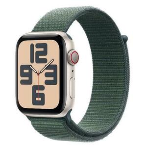 Smartwatch Apple Watch SE (2024), GPS, Cellular, Carcasa Starlight Aluminium 44mm, ecran LTPO OLED, 32GB, curea Lake Green Sport Loop (Auriu/Verde) imagine