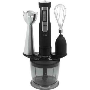 Set blender 3 in 1 Vivax HBS-500X, 500W, 0.6l, 2 viteze, Turbo, lama otel inoxidabil, maner detasabil, tel, suport accesorii, (Negru/Argintiu) imagine