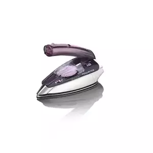 Fier de calact portabil Rowenta First Class DA1511F1, Talpa Inox Microsteam 200, 1000W, 45 g/min, Rezervor 70ml, Cablu de alimentare 2m, Alb/Violet imagine