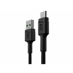 Cablu de date Green Cell GC PowerStream, USB - USB-C, incarcare rapida, Ultra Charge, QC 3.0, Negru imagine