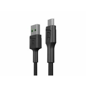 Cablu de date Green Cell GC PowerStream, USB-microUSB 30cm, incarcare rapida, Ultra Charge, QC 3.0, Negru imagine