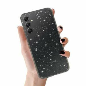 Husa Lemontti Crystal Glitter pentru Samsung Galaxy A34 5G, Argintiu imagine