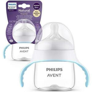 Cana de tranzitie Philips Avent Natural Response SCF263/61, 150 ml, tetina debit 5, +6 luni, tetina care functioneaza ca sanul mamei, tetina fara scurgeri, fara BPA, usor de curatat imagine