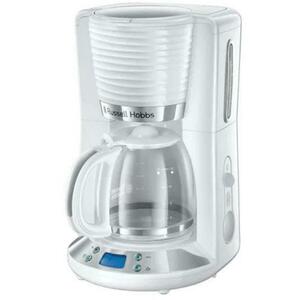 Cafetiera Russell Hobbs Inspire White 24390-56, 1100 W, 1.25 L, Tehnologie WhirlTech, Timer digital (Alb/Argintiu) imagine