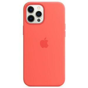 Protectie Spate Apple MHL93ZM/A pentru Apple iPhone 12 Pro Max, Silicon (Roz/Rosu) imagine