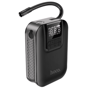 Mini Compresor HOCO S53 Breeze, Portabil, 2500mAh, 3.5 bar, pentru vehicule electrice (Negru) imagine