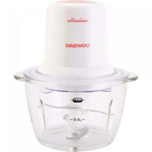 Minitocator Daewoo UltraLine DCH50U, Putere 400 W, Capacitate 1 l, 1 viteza, 4 lame inox, Recipient din sticla (Alb) imagine