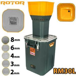 Moara electrica pentru cereale RM30L Rotor, 19000 rot/min, 1200 W , 30 L (Gri/Galben) imagine