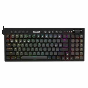 Tastatura gaming mecanica Redragon Sion iluminare RGB switch-uri rosii, Neagru imagine