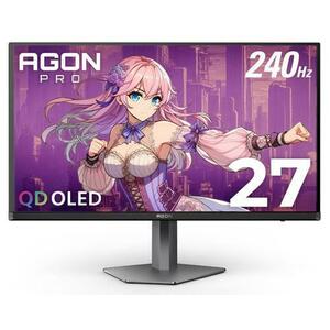 Monitor Gaming QD OLED AOC 26.7inch AG276QZD2, QHD (2560 x 1440), HDMI, DisplayPort, Pivot, Boxe, 240 Hz, 0.03 ms (Negru) imagine