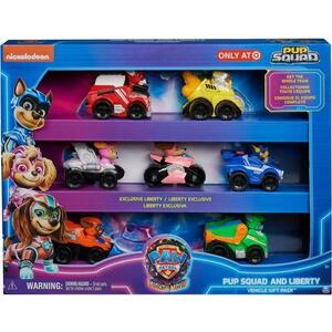 Set de joaca Spin Master Paw Patrol: The Mighty Movie Echipa de catei cu vehicule, 7 piese imagine