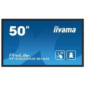 Ecran Profesional VA LED Iiyama 49.5inch TF5039AS-B1AG, UHD (3840 x 2160), HDMI, DisplayPort, Boxe, Touchscreen (Negru) imagine