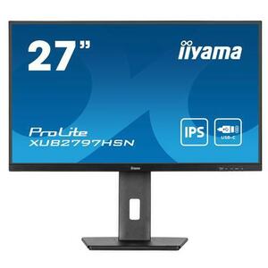 Monitor IPS LED Iiyama 27inch XUB2797HSN-B, Full HD (1920 x 1080), HDMI, DisplayPort, Boxe, Pivot, 100 Hz, 1 ms (Negru) imagine