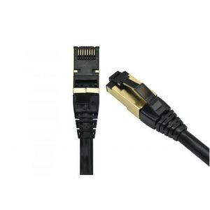 Patchcord FFTP RJ45-RJ45 Cat.8, LSZH, 1m, EMTEX FFTP-8-1-BK-LSZH-EMT imagine