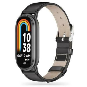 Curea Tech-Protect Leatherfit pentru Xiaomi Smart Band 8 / 9, Neagra imagine