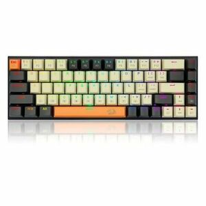 Tastatura gaming mecanica Redragon Ryze, iluminare RGB, switch-uri rosii, USB Type-C, Alb imagine