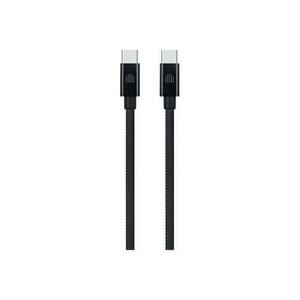 Cablu de date Dviced DV120010, USB-C la USB-C, Nylon Textil, 1, 25m (Negru) imagine