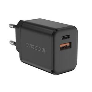 Incarcator retea Dviced DV221007, 35W, GaN, 1 USB-A, 1 USB-C (Negru) imagine