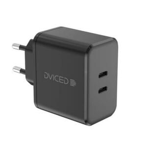 Incarcator retea Dviced DV221010, 65W, GaN, 2 USB-C (Negru) imagine