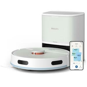 Aspirator robot Philips XU2100/20, 0.25l, 14.4V, Autonomie max 130 min, Wi-Fi, Functie mop (Alb) imagine