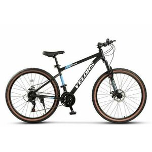 Bicicleta MTB-HT Velors Venus 2.7 V27302G, roti 27.5inch, Cadru din Aluminiu (Negru/Albastru) imagine