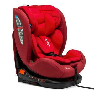 Scaun Auto pentru bebelusi si copii Juju Total 360 i-Size, 40-150 cm, 0-12 ani, ISOFIX cu Top Tether, rotativ 360 grade, pozitie de somn, spatar reglabil in 4 pozitii, tetiera reglabila, husa detasabila si lavabila, Rosu imagine