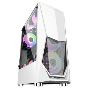 Carcasa Gaming 1STPLAYER DK-3, Mid Tower, ATX (Alb) imagine