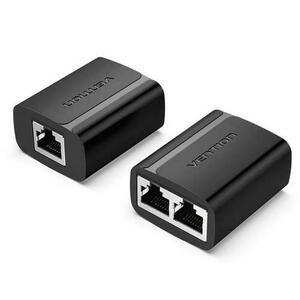 Splitter retea Vention IPTB0, RJ-45 (T) la 2 x RJ-45 (T), 2 buc per set, 100 Mbps, ecranat, conectori auriti, functioneaza in pereche (Negru) imagine