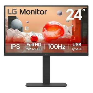 Monitor IPS LED LG 23.8inch 24BA750-B, Full HD (1920 x 1080), HDMI, DisplayPort, Boxe, Pivot (Negru) imagine