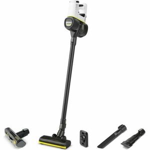 Aspirator vertical Karcher VC 4 Cordless MyHome Pet, 1.198-633.0, 2 trepte de viteza, 21, 6 V, 2, 5 Ah, 650 ml, autonomie 30 min (max), functie Boost, duza pentru spatii inguste, perie moale 2 in 1, suport perete (Alb/Negru) imagine